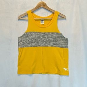 Victoria’s Secret Pink Bright Yellow Cropped Tank